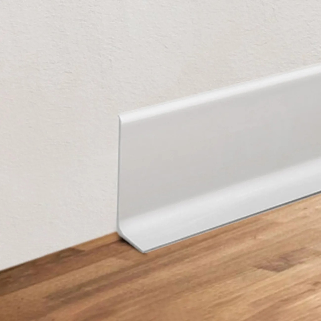 ALUMINIO ZOCALO SLIM 100MM X 2,5M CROMO MATE