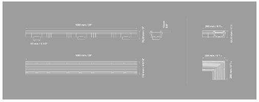 DESAGÜE INFINITY ABS 100 x 10 x 7,6 CM