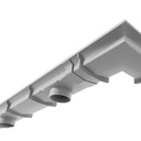 Canaleta Desagüe Piso Atrim Modular Abs Revestible 100x10cm Gris