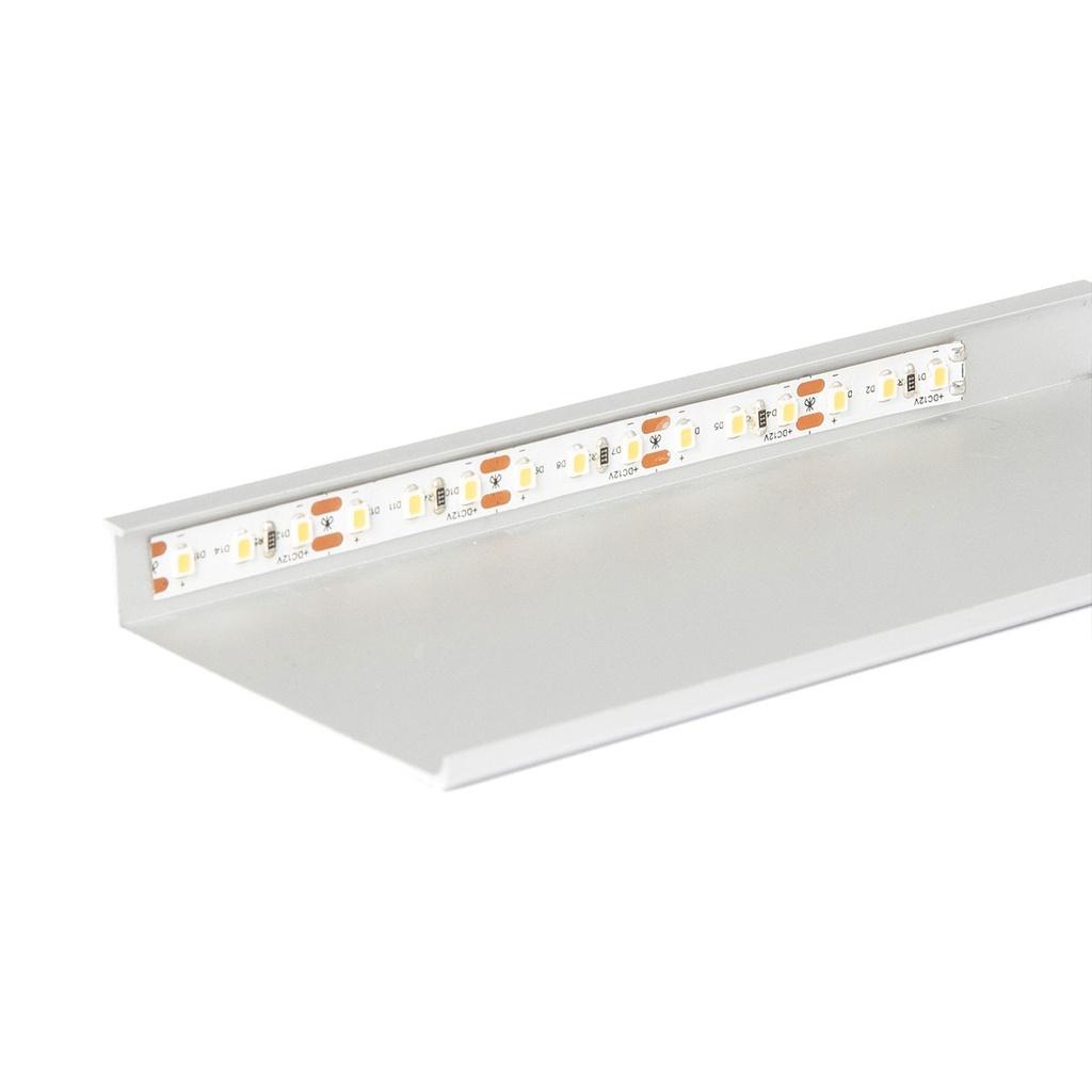 LUMIERE ZÓCALO SHADOW 70MM X 2,5M CROMO MATE