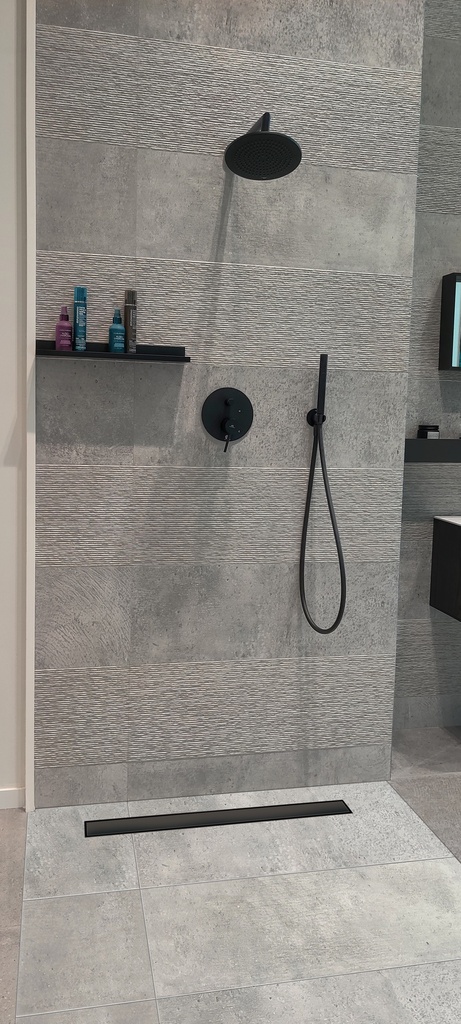 DESAGÜE LINEAL CLÁSICO NEGRO MATE 90 cm