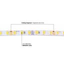 Tira LED SMD2835, 24V 12W/m Blanco cálido 3000ºK 1200 lm/m 120 LEDs/m, 5m