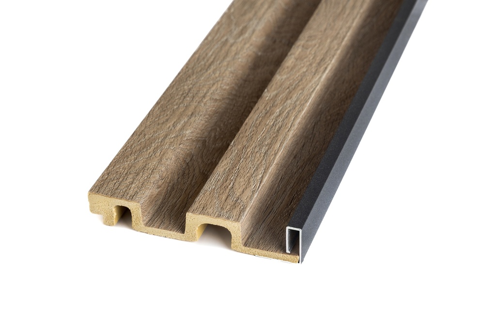 Aluminio Guardacanto Quadra Rev 8 x 22 mm x 2,75 m-Cromo mate
