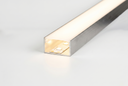 Aluminio Listello LED embutible 3801 Rev 23 x 13 mm x 2,75 m - Cromo mate
