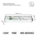 FUENTE SWITCHING 24V 3.2A 75W 180-264VAC EXTERIOR IP67