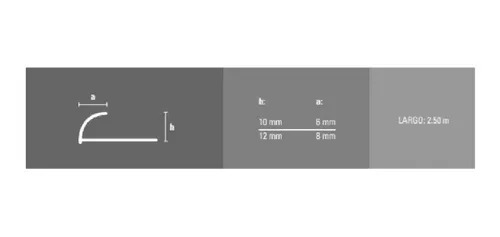 ALUMINIO GUARD. ARCO 12mm x 2,5m NATURAL