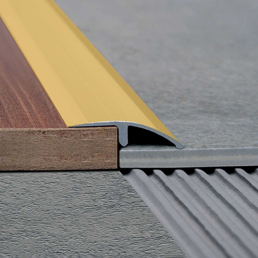 ALUMINIO TAPADESNIVEL 41mm x 2,5m ORO MATE