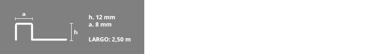 3430 ALUMINIO GUARD. QUADRA 12 mm x 2,5m CARBÓN