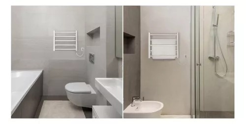 TOALLERO ELÉCTRICO CONFORT 450mm x 500mm x 95mm ALUMINIO BLANCO