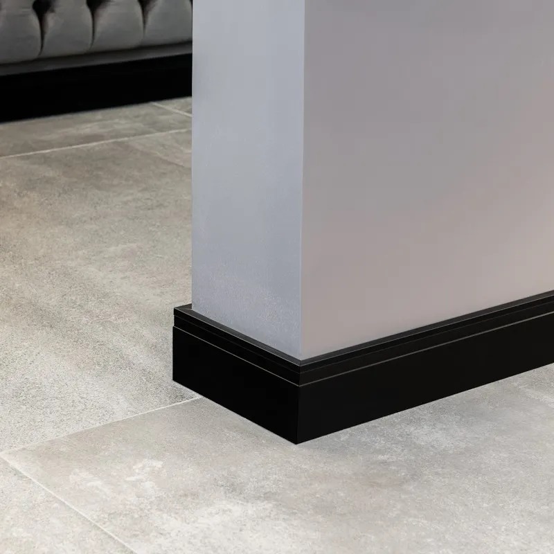 EPSILON ZÓCALO EXTRA LINE 100mm x 15mm x 2,44m NEGRO MATE