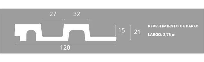 7559E EPSILON REVEST DE PARED WIDE 120 x 21mm x 2,75m NOGAL