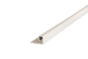 Aluminio Guardacanto Quadra Rev 8 x 14 mm x 2,75 m-Marfil Stone