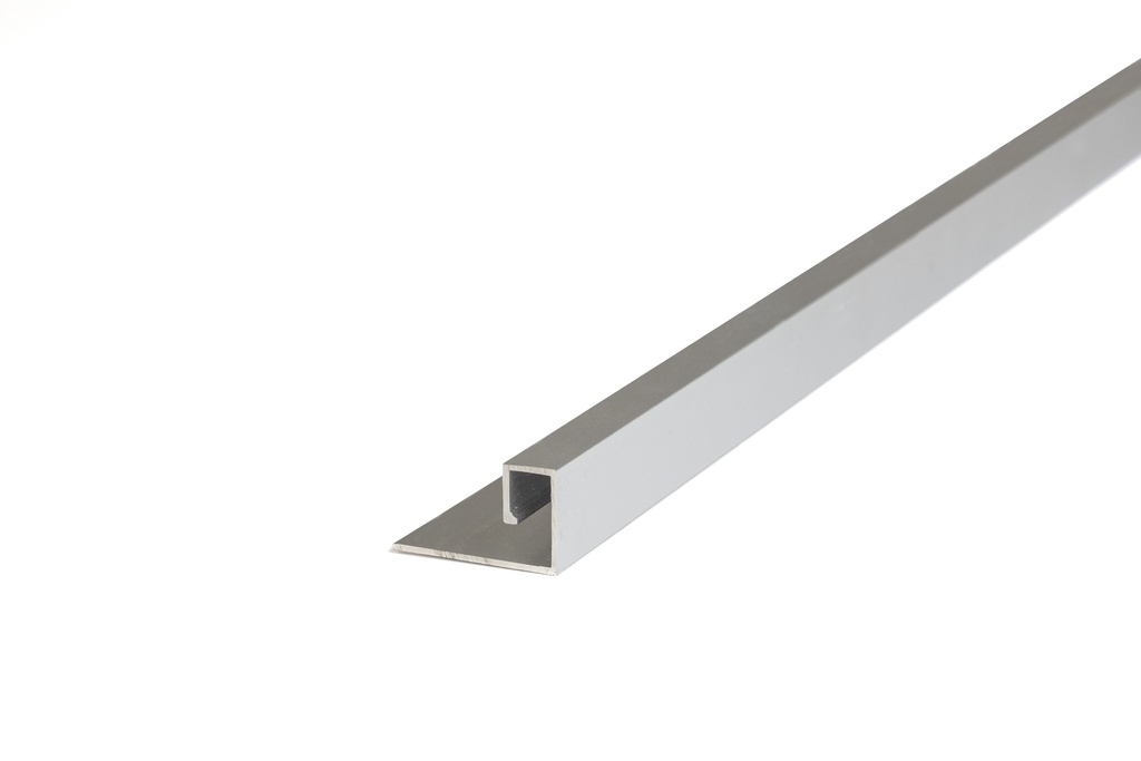 Aluminio Guardacanto Quadra Rev 8 x 14 mm x 2,75 m-Cromo mate