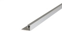 Aluminio Guardacanto Quadra Rev 8 x 14 mm x 2,75 m-Cromo mate