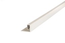Aluminio Guardacanto Quadra Rev 8 x 17 mm x 2,75 m-Marfil Stone