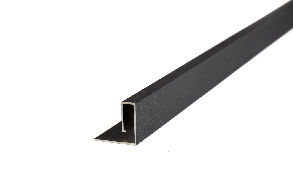 Aluminio Guardacanto Quadra Rev 8 x 22 mm x 2,75 m-Niquel Stone