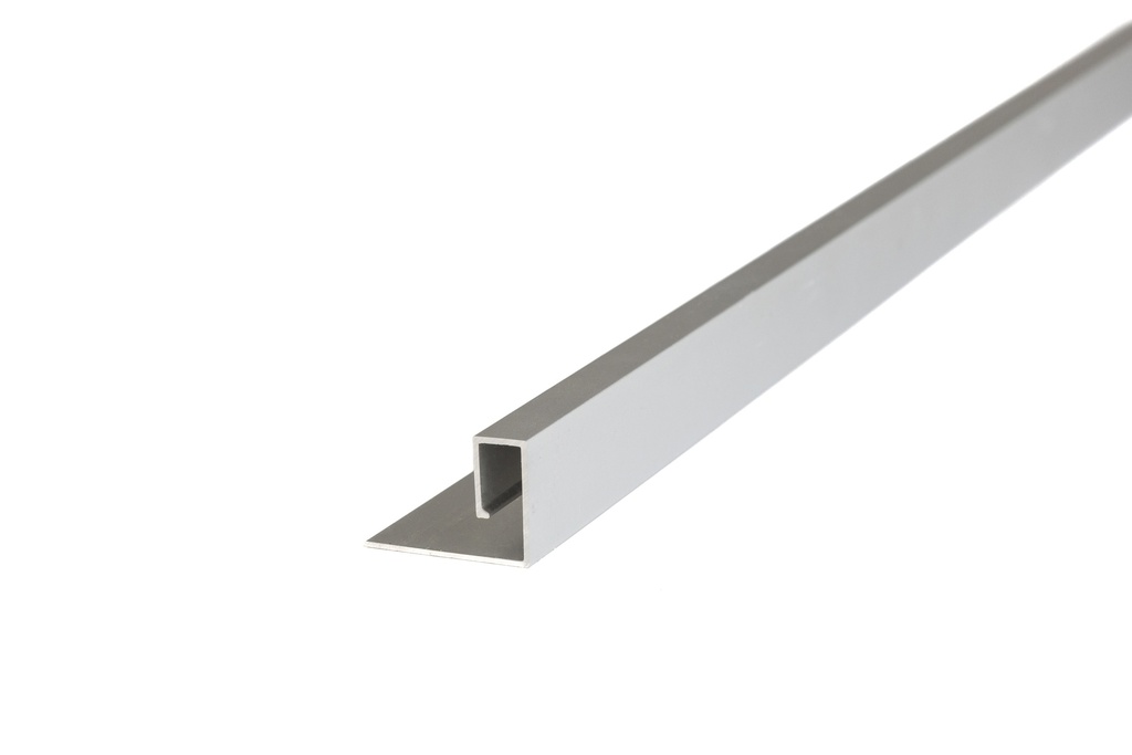 Aluminio Guardacanto Quadra Rev 8 x 22 mm x 2,75 m-Cromo mate