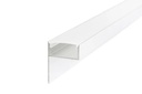 Aluminio Guardacanto Quadra LED Rev 22 x 10,6 mm x 2,75 m - Cromo mate