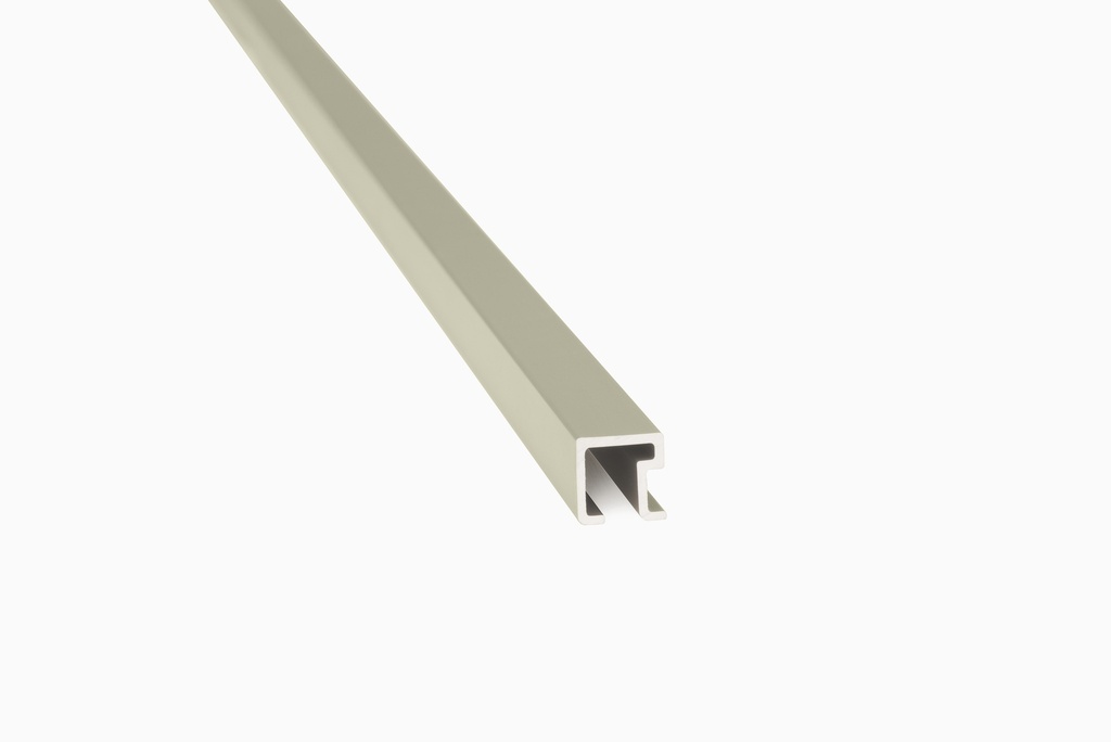 ALUMINIO LISTELLO CUAD. 9x9mm x2,45m CROMO MATE