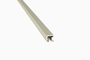ALUMINIO LISTELLO CUAD. 9x9mm x2,45m CROMO MATE