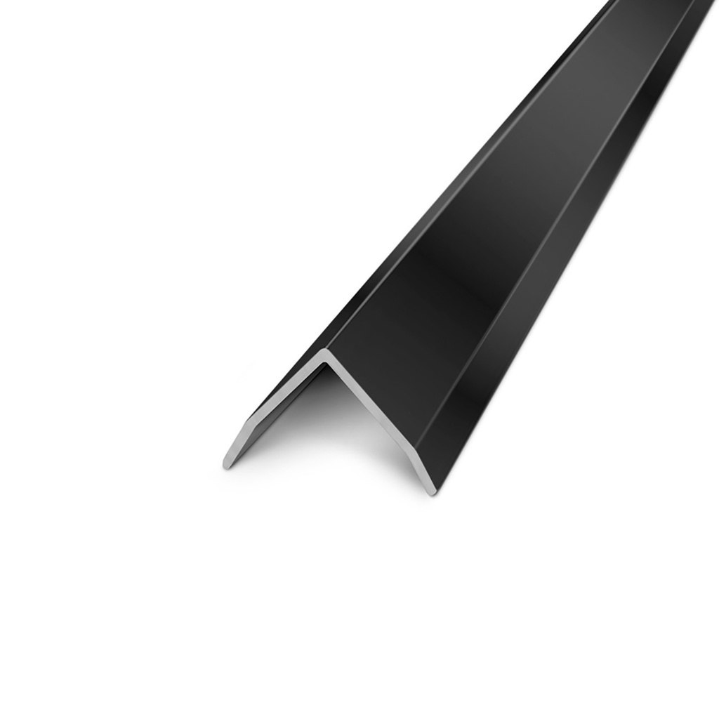 ALUMINIO TAPACANTO 16x16mm x 2,5m NEGRO