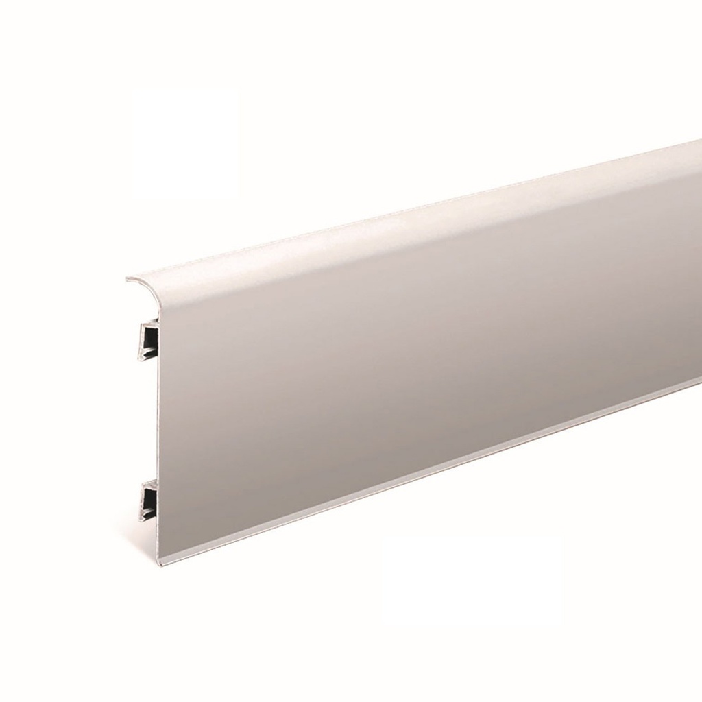 Zócalo Aluminio Cromo Mate Apolo Atrim 7 Cm 2073 X 2,5metros