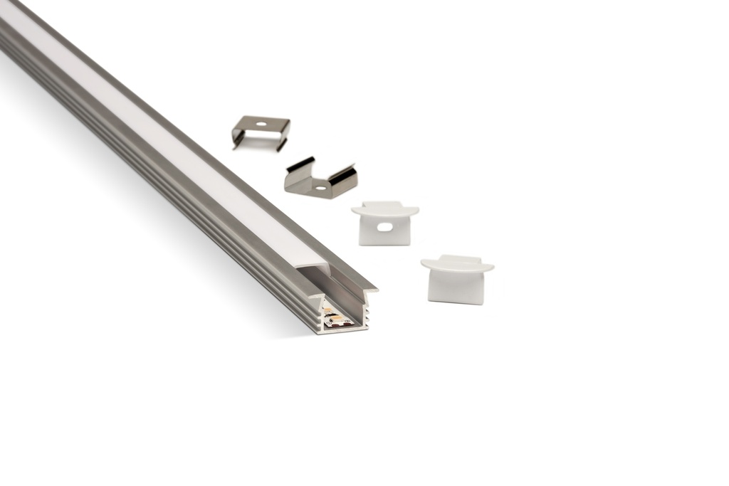 Lumiere Listello Led 3945 Aluminio Cromo Mate Atrim X 2.5 M