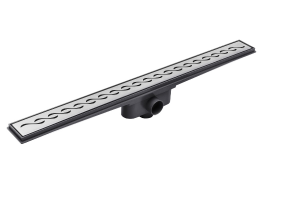 DESAGÜE LINEAL RIO ABS + ACERO INOX SERIE WAVE MATE SIN ADAPTADOR - 60cm/ 24´