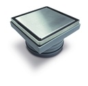 LAGOON SERIES - REJILLA PARA PILETA DE PATIO. ABS.SST 2EN1 CROMO MATE  12x12 cm