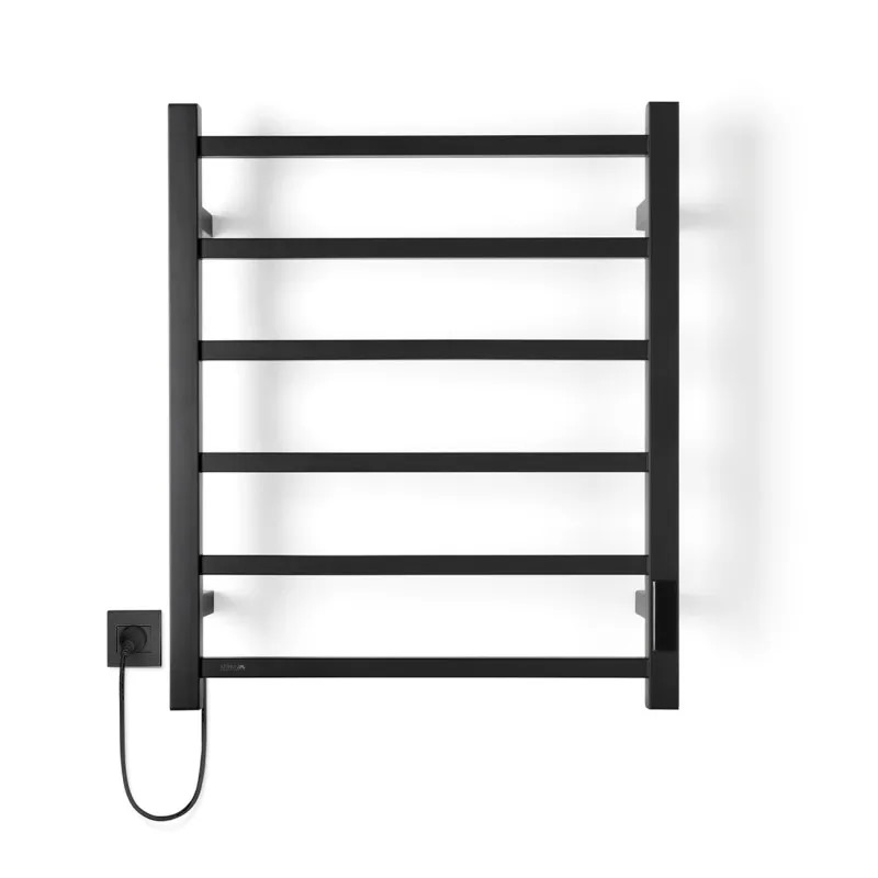 Toallero Electrico Cubic Flow Negro Mate 50  x 60  x 12 