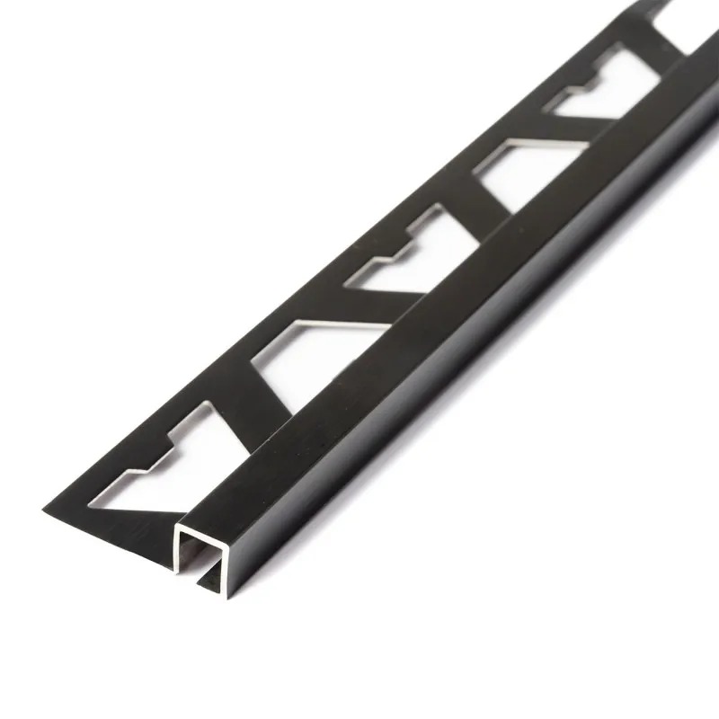 Varilla Guardacanto Cuadrado Acero Titanio/negro 7x7mm Atrim 1401ESM