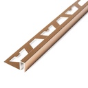 ACERO INOX. TERM. CUADR.  10 x 5  mm  x 2,5m ORO ROSA ESM
